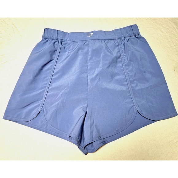 Gymshark Pants - Gymshark Training Shorts Women Size Medium Blue Dolphin Hem Activewear Workout
